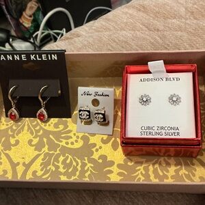 A Lovely Set of New Crystal Earrings-Three Pairs!!!